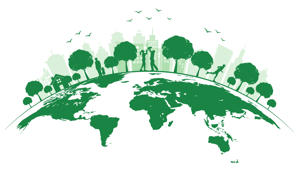 Green city globe