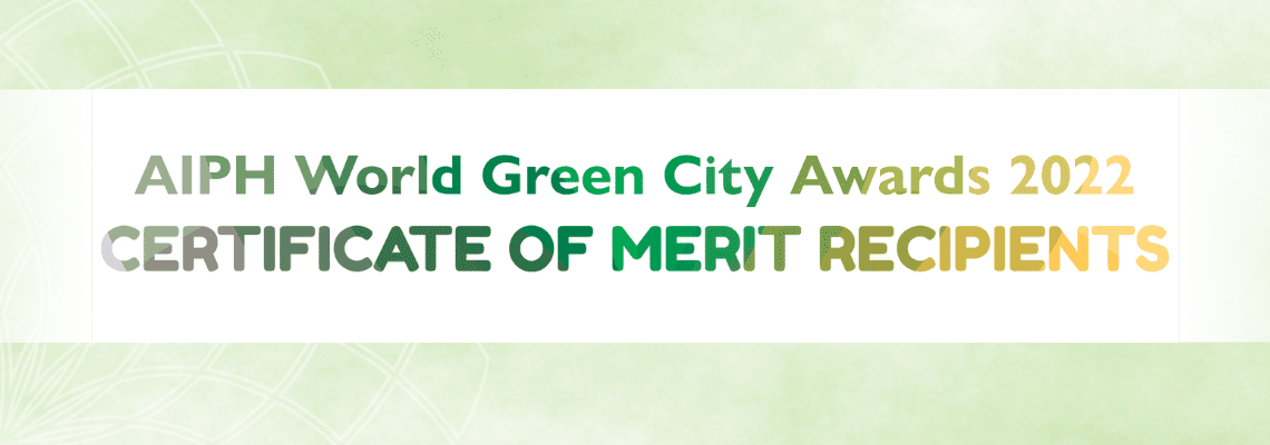 Certificates of Merit Banner - AIPH World Green City Awards