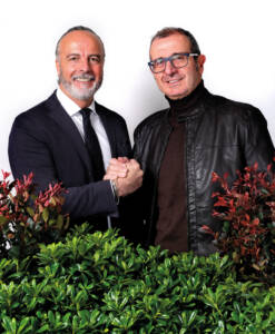 Left to right Giorgio Tesi's managing director Marco Cappellini and Fabrizio Tesi.