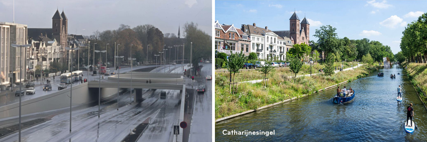 Singel, Utrecht, then vs now