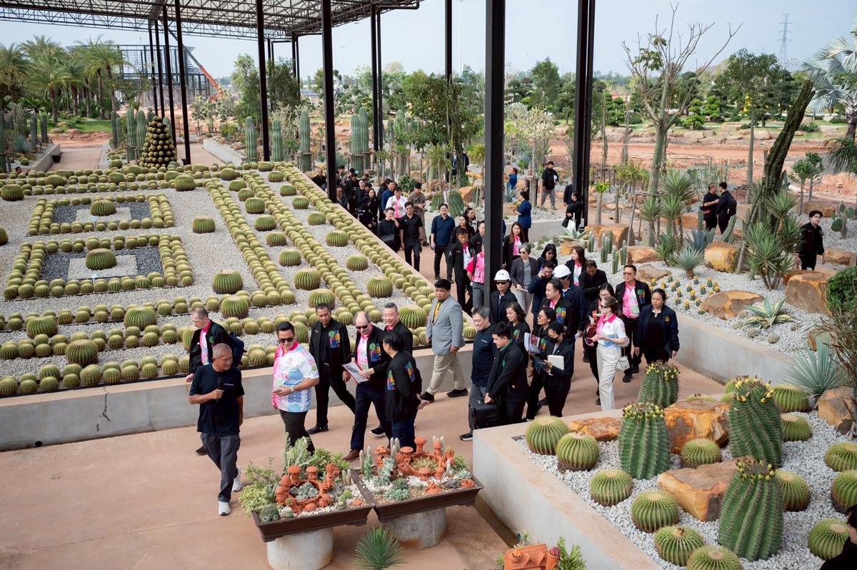 AIPH Site Inspection Team visits planting and nursery areas at the Udon Thani Expo site.