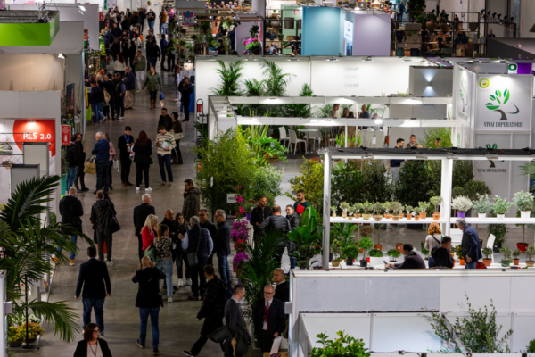Aerial view of exhibition halls at Myplant & Garden 2026.