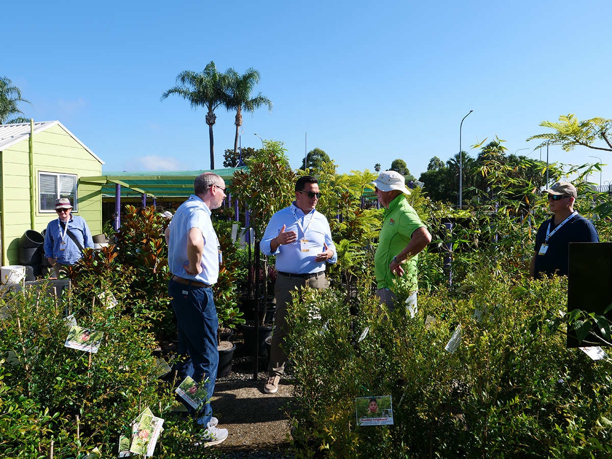 AIPH delegates discussing plant selection at Tim’s Garden Centre in Sydney