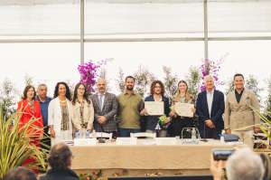 Group of award winners and organisers at Stefano Capitanio Awards ceremony in Monopoli