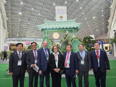 AIPH Expo Committee representatives inside International Horticulture Goyang Korea 2026.