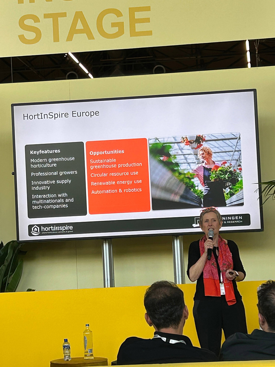 Silke Hemming of Wageningen University & Research presents HortINSpire Europe at GreenTech 2026.