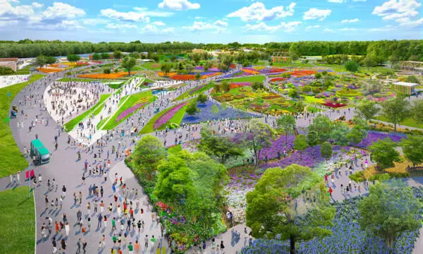 Colourful planted landscapes and visitor areas envisioned for GREEN×EXPO 2027 Yokohama