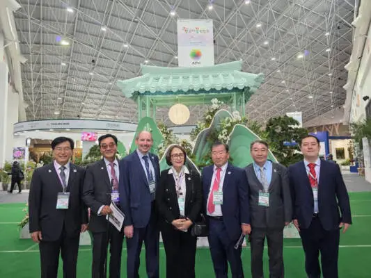 AIPH Expo Committee representatives inside International Horticulture Goyang Korea 2026.